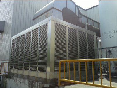 75Kw不銹鋼中央環(huán)?？照{安裝（超遠距離送風，崗位降溫神器）